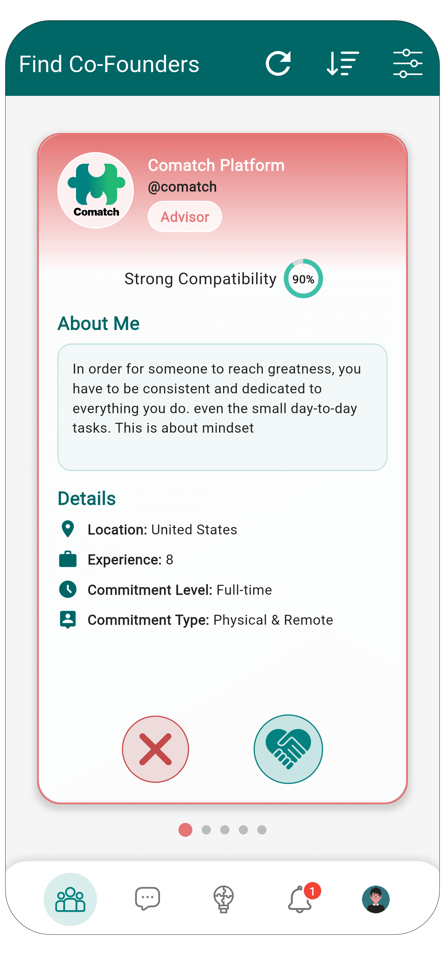 Comatch App Screenshot