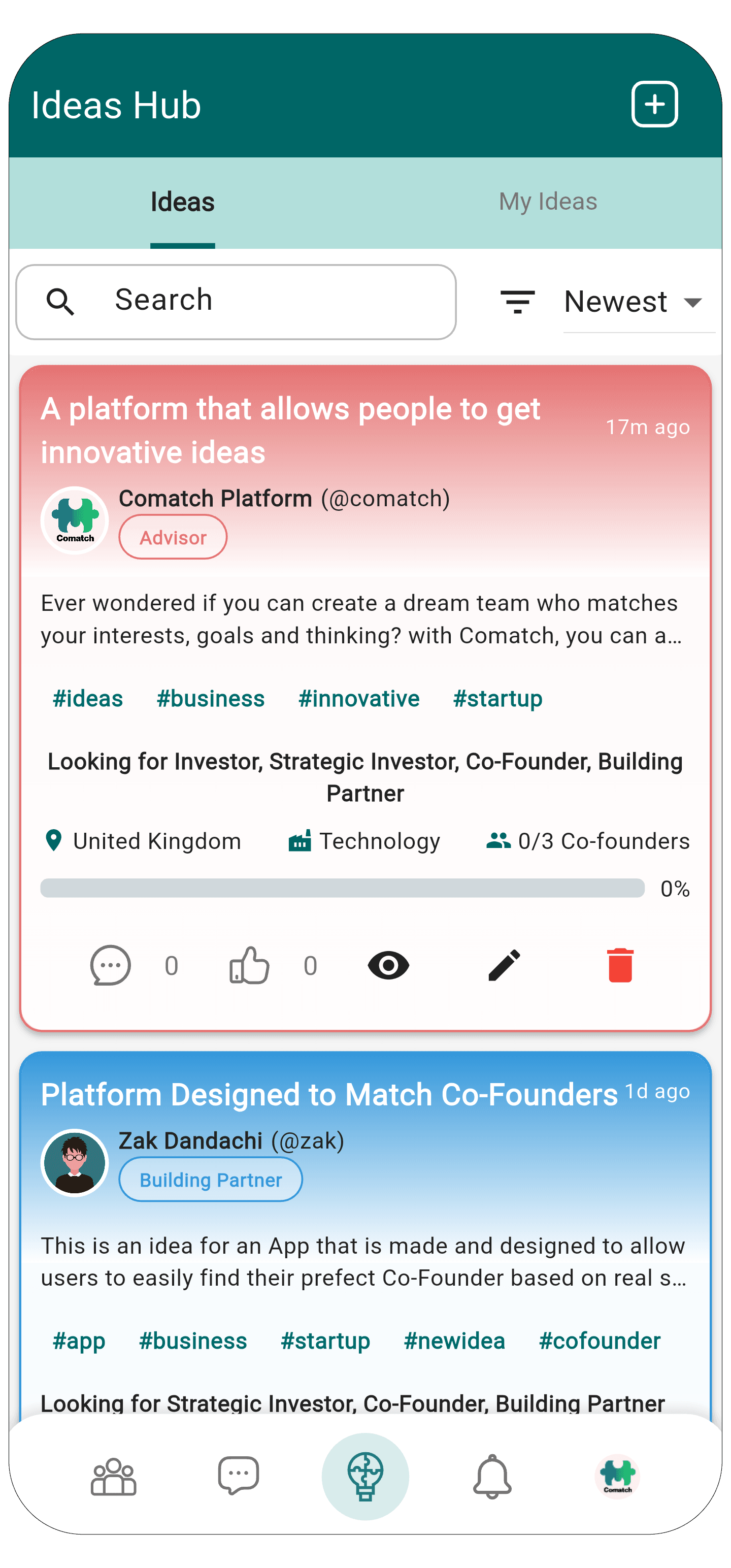 Comatch App Screenshot
